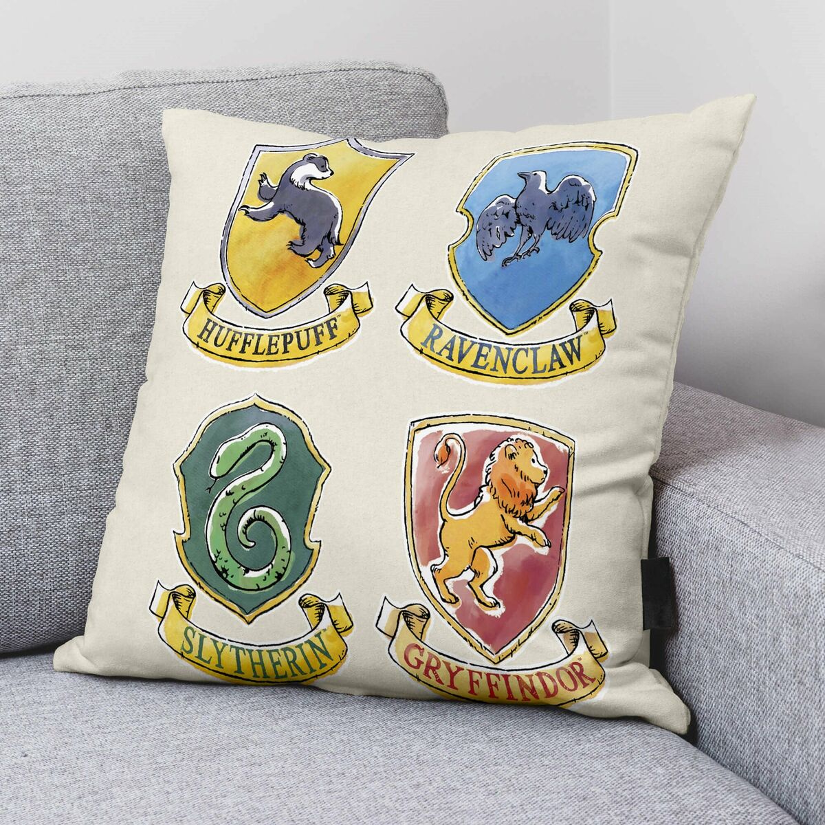 Funda de cojín Harry Potter Magical Blanco Multicolor 45 x 45 cm